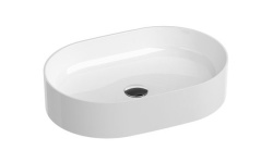 RAVAK SLIM-O Умывальник накладной керамический, 55x37x12 см, белый мини 1