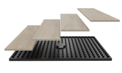 BUTECH Shower deck Душевой поддон для сухой укладки плитки, 800x938x30 мм мини 1