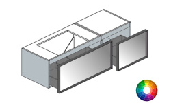 BRENTA CLEO CL02 Тумба под раковину слева, 140х49.6хH40 см, подсветка дна, Gxx/Zxx мини 1