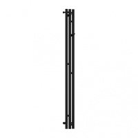 СУНЕРЖА Терция 3.0 Полотенцесушитель (электрика), H1500х106 мм, ТЭН левый, Матовый чёрный