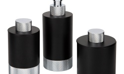 DW CLUB SSP 1 Дозатор для мыла настольный, H17,5x7,5x6,5 см, Черный матовый/Хром мини 3 3