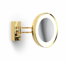 DW BS 36 Зеркало настенное космет. с LED подсветкой, увел-е7x, зеркальное полотно/блестящее золото