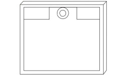 KRION DIAL BASIC BB Акриловый поддон 90х90 см, белый мини 1