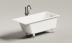 Salini CASCATA 150 Ванна встраиваемая 1500x700x605/625 мм, S-Sense, белый матовый мини 1